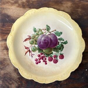 Vintage James Kent Ltd. Yellow Fruit Design Plate